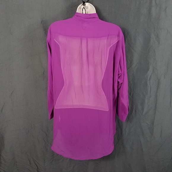 CAbi Purple Passion Sheer Large Blouse - Picture 5 of 13